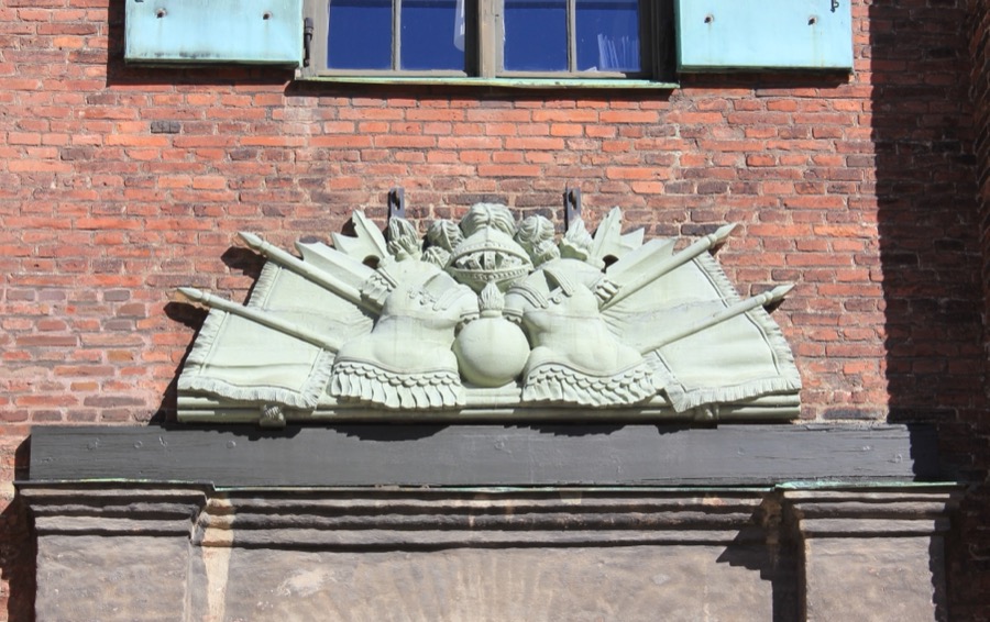 Kronhuset in Göteborg, historisches Gebäude von 1654 mit Innenhof